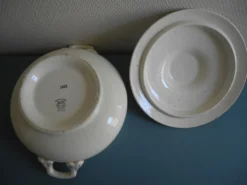 ancien légumier soupière Terre Fer Choisy Roi antique french dish