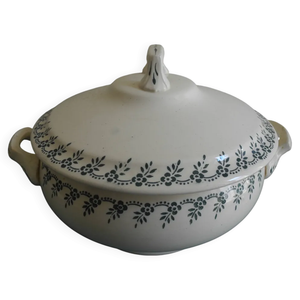 ancien légumier soupière Terre Fer Choisy Roi antique french dish