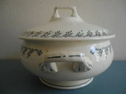 ancien légumier soupière Terre Fer Choisy Roi antique french dish