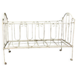 Ancien lit banquette fer forgé vintage