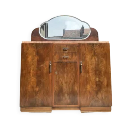 Ancien meuble Art Déco en noyer années 40-50