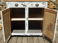Ancien meuble d'atelier meuble de métier buffet parisien patiné