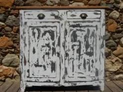 Ancien meuble d'atelier meuble de métier buffet parisien patiné