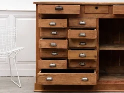 Ancien meuble de métier 1930 en sapin