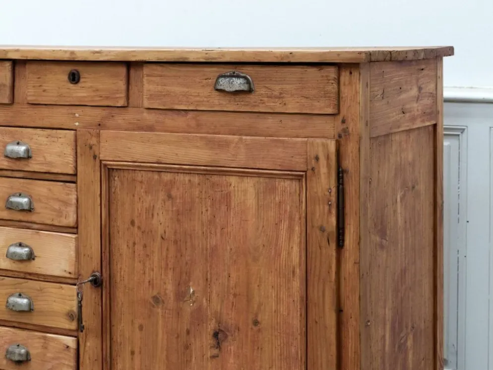 Ancien meuble de métier 1930 en sapin