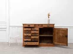 Ancien meuble de métier 1930 en sapin