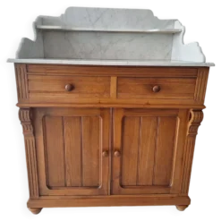 Ancien meuble de salle de bain avec marbre