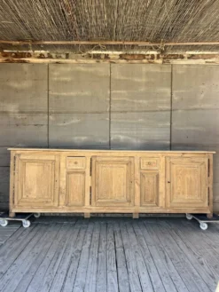 Ancien meuble d’office chêne bois brut