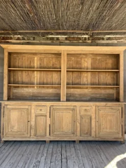 Ancien meuble d’office chêne bois brut