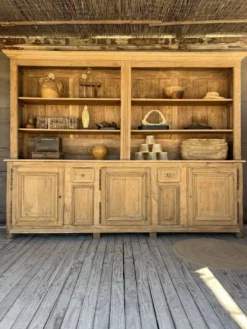 Ancien meuble d’office chêne bois brut