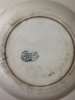 Ancienne assiette creuse Terre de Fer Salins Parmentier