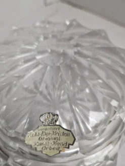 Ancienne boite bonbonnière en cristal ciselé déco vintage