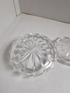 Ancienne boite bonbonnière en cristal ciselé déco vintage
