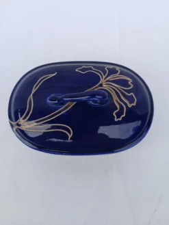 Ancienne bonbonnière en faïence Art déco