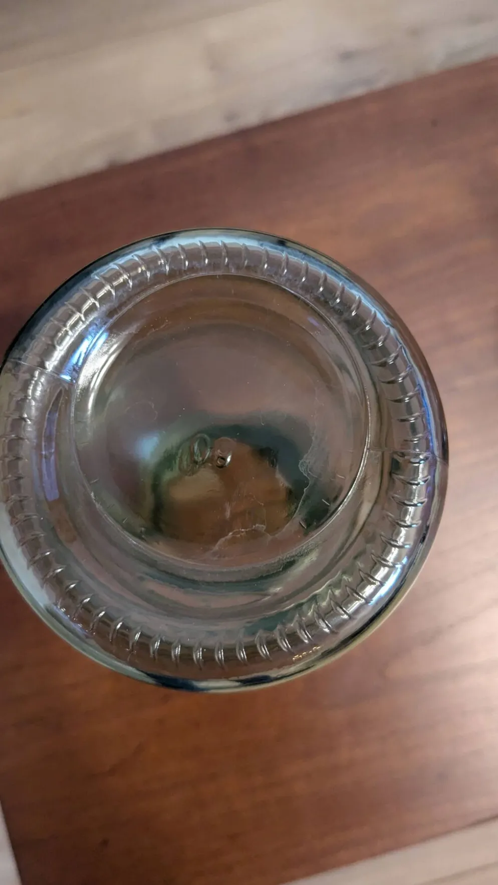 Ancienne bouteille de lait verte