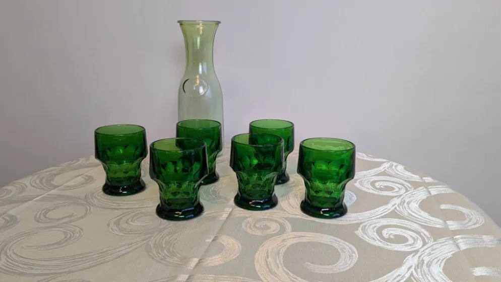 Ancienne bouteille de lait verte