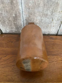 Ancienne Bouteille Doulton Lambeth Grès au Sel Marron Culot Carré 1860