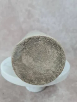Ancienne bouteille en grès vernissé beige XIXe, avec anse, déco vintage