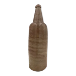 Ancienne bouteille en terre cuite vernissée, début XXème siècle