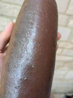 Ancienne bouteille en terre cuite faite main