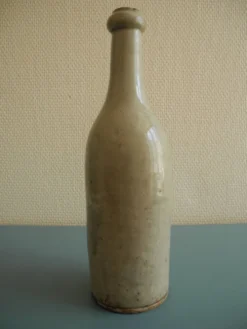 ancienne bouteille grès huile vin déco rustique french stoneware bottle