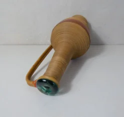 Ancienne bouteille habillée de rotin bois vintage