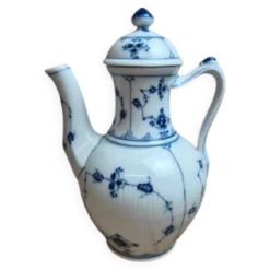 Ancienne cafetière Porzellanfabrik Kalk Eisenberg – Indischblau – début Xxe
