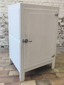 Ancienne glacière en bois vintage / Meuble frigoriste – Années 30