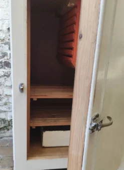 Ancienne glacière en bois vintage / Meuble frigoriste – Années 30