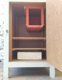Ancienne glacière en bois vintage / Meuble frigoriste – Années 30