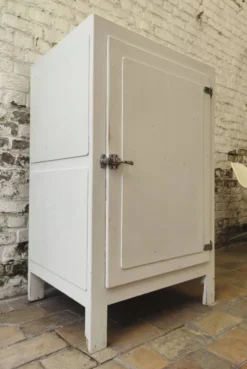 Ancienne glacière en bois vintage / Meuble frigoriste – Années 30