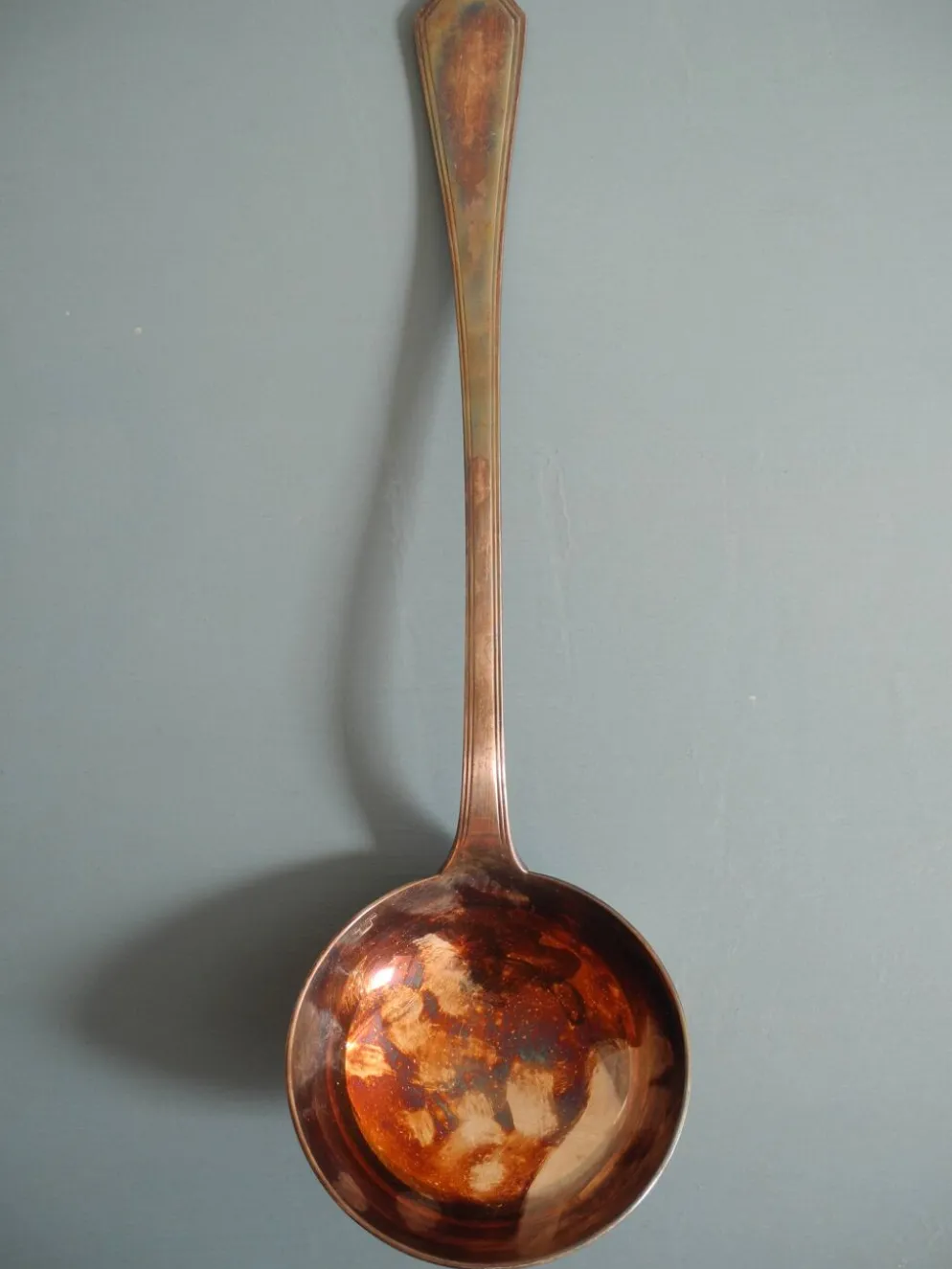Ancienne louche métal argenté Christofle art table vintage silver metal lad