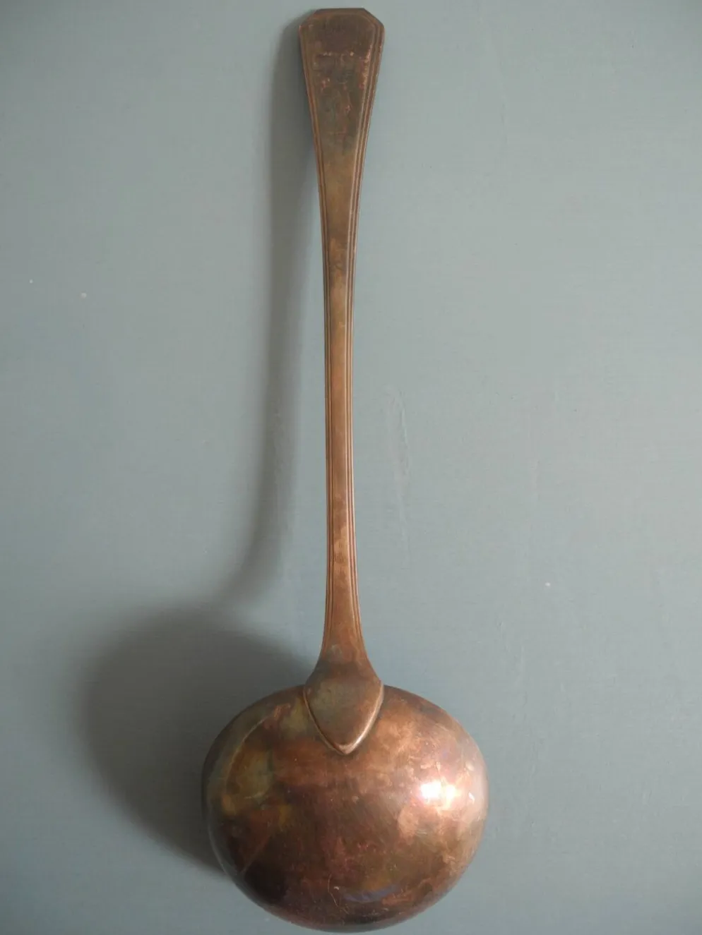Ancienne louche métal argenté Christofle art table vintage silver metal lad