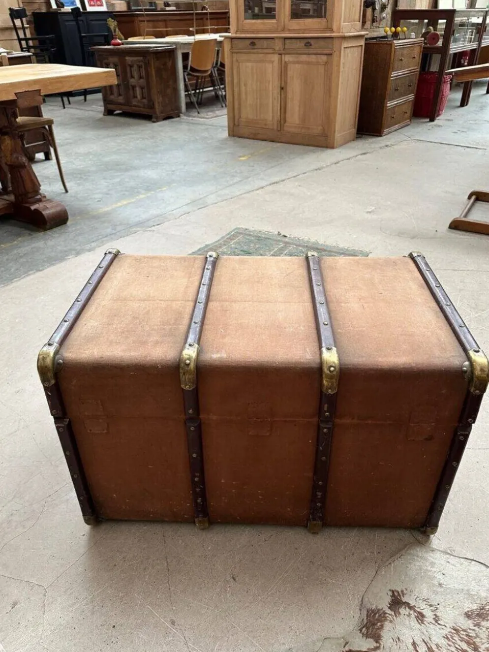 Ancienne malle de voyage « Soyez Père » Lille