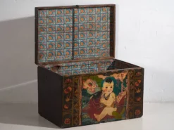 Ancienne malle orientale aux tons foncés (c.1900) #4