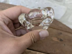 Ancienne paire de saleron en cristal Daum France