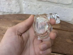 Ancienne paire de saleron en cristal Daum France