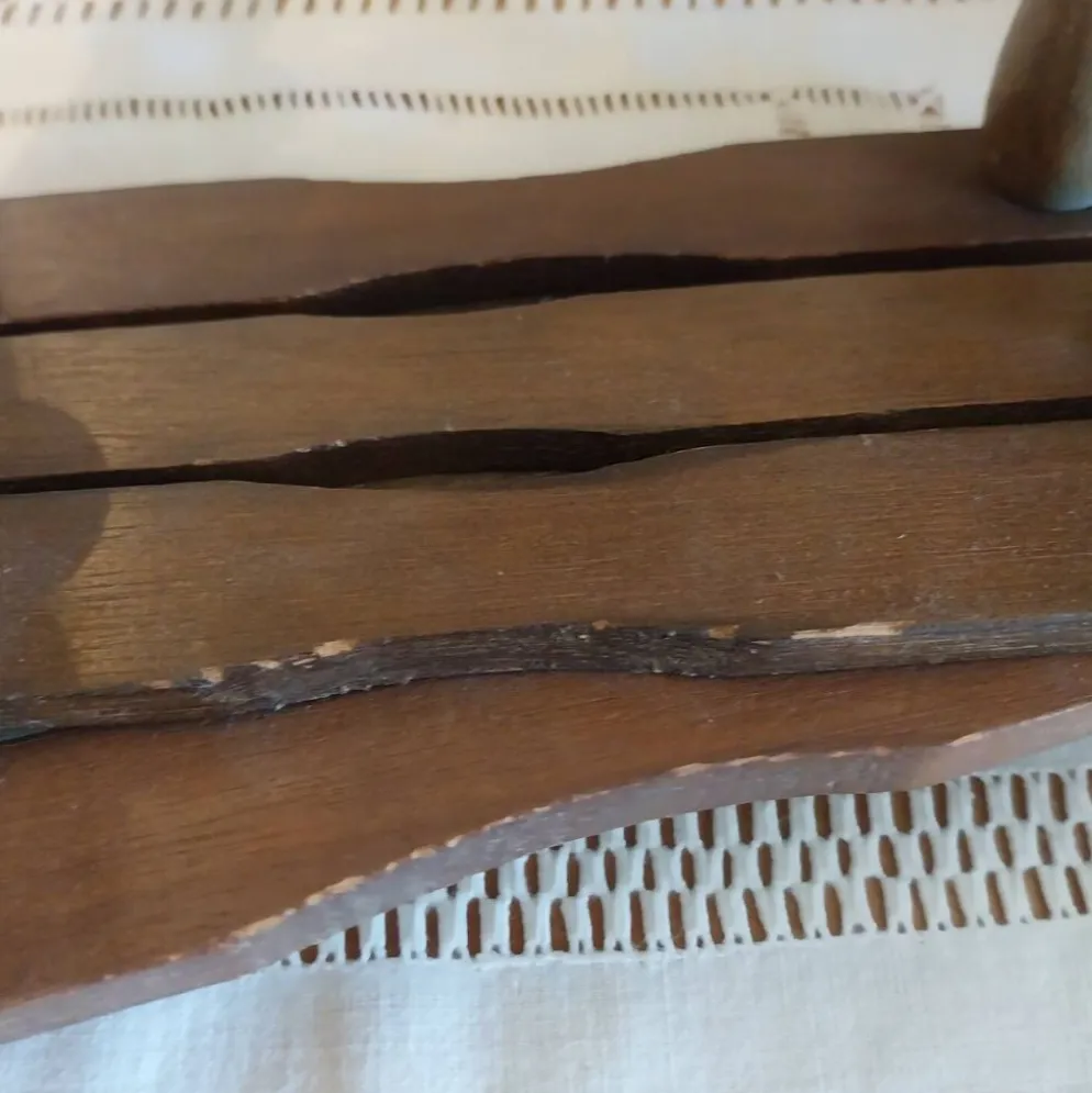 Ancienne patère en bois forme accordéon