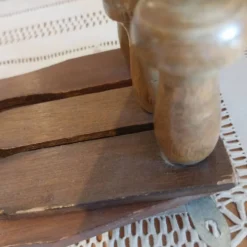Ancienne patère en bois forme accordéon