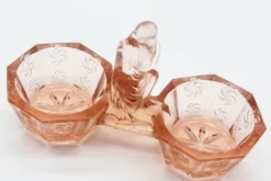 Ancienne salière femme en verre vintage