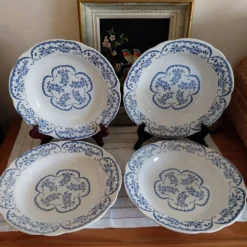 Anciennes assiettes creuses Digoin Sarreguemines modèle Cordoue