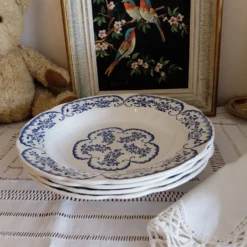 Anciennes assiettes creuses Digoin Sarreguemines modèle Cordoue