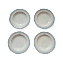 4 anciennes assiettes creuses Bavaria modèle Sissi bleu