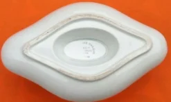 Ancienne saucière à décor floral Faïence HBCM (Hippolyte Boulenger Creil-Montereau)