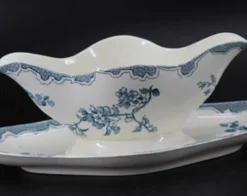 Ancienne saucière en faïence Longwy
