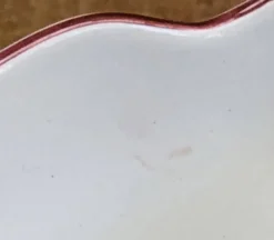 Ancienne saucière faïence Lunéville modèle réverbère rose tulipe