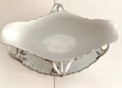 Ancienne Saucière & Son Dormant (Ravier) Porcelaine Fine Style Louis XV
