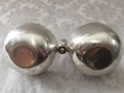 Anciennes coupelles salerons serviteur rince-doigts bronze argenté