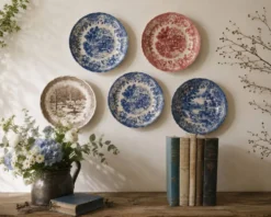 8 anciennes à décor anglais – Collection dépareillée
