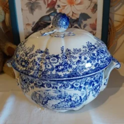 Ancienne soupière Lunéville K&G toile de jouy